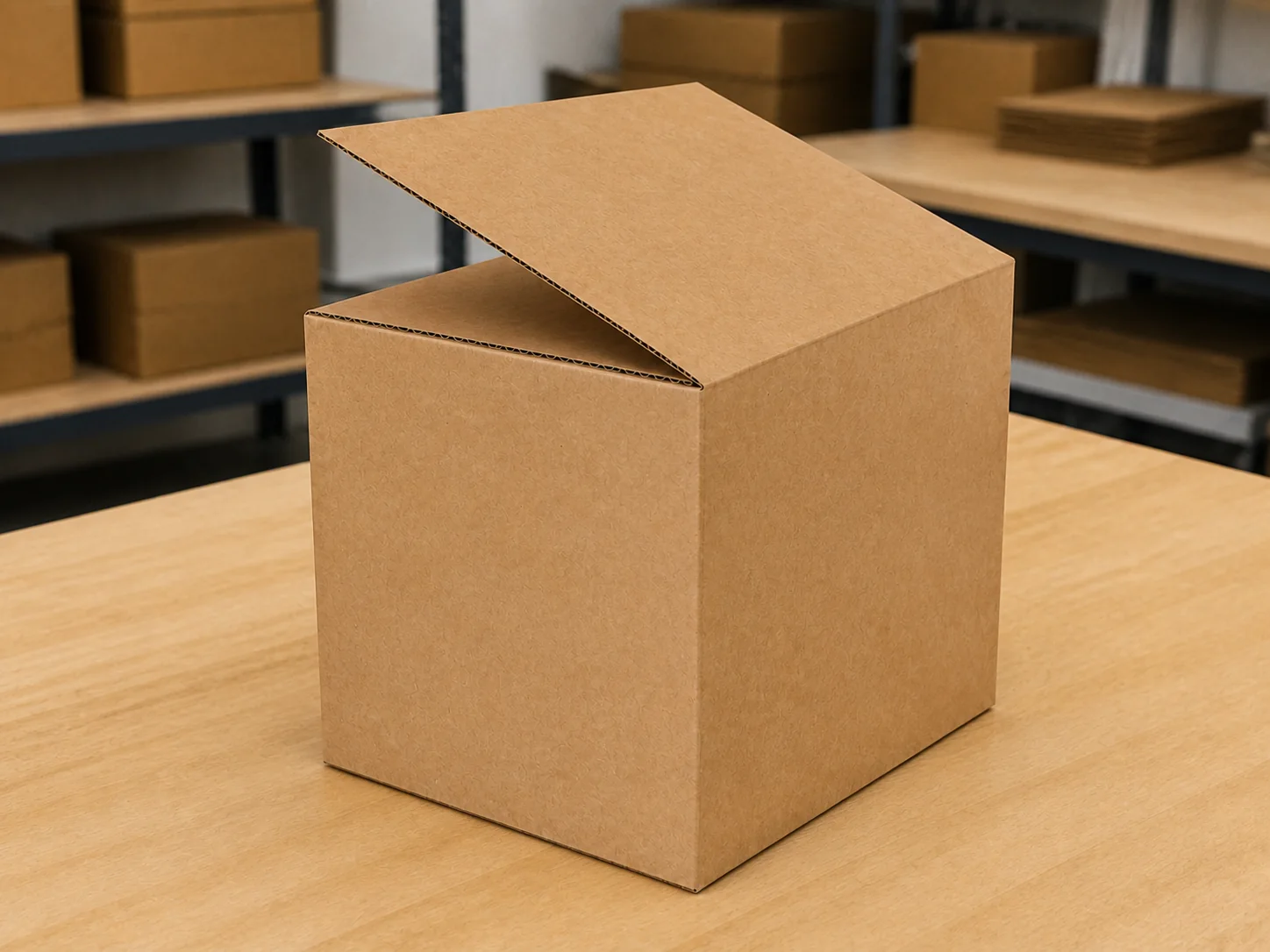 Caja de cartón corrugado de aletas cruzadas