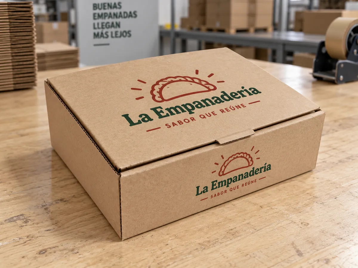 Caja para empanadas impresión a 2 colores