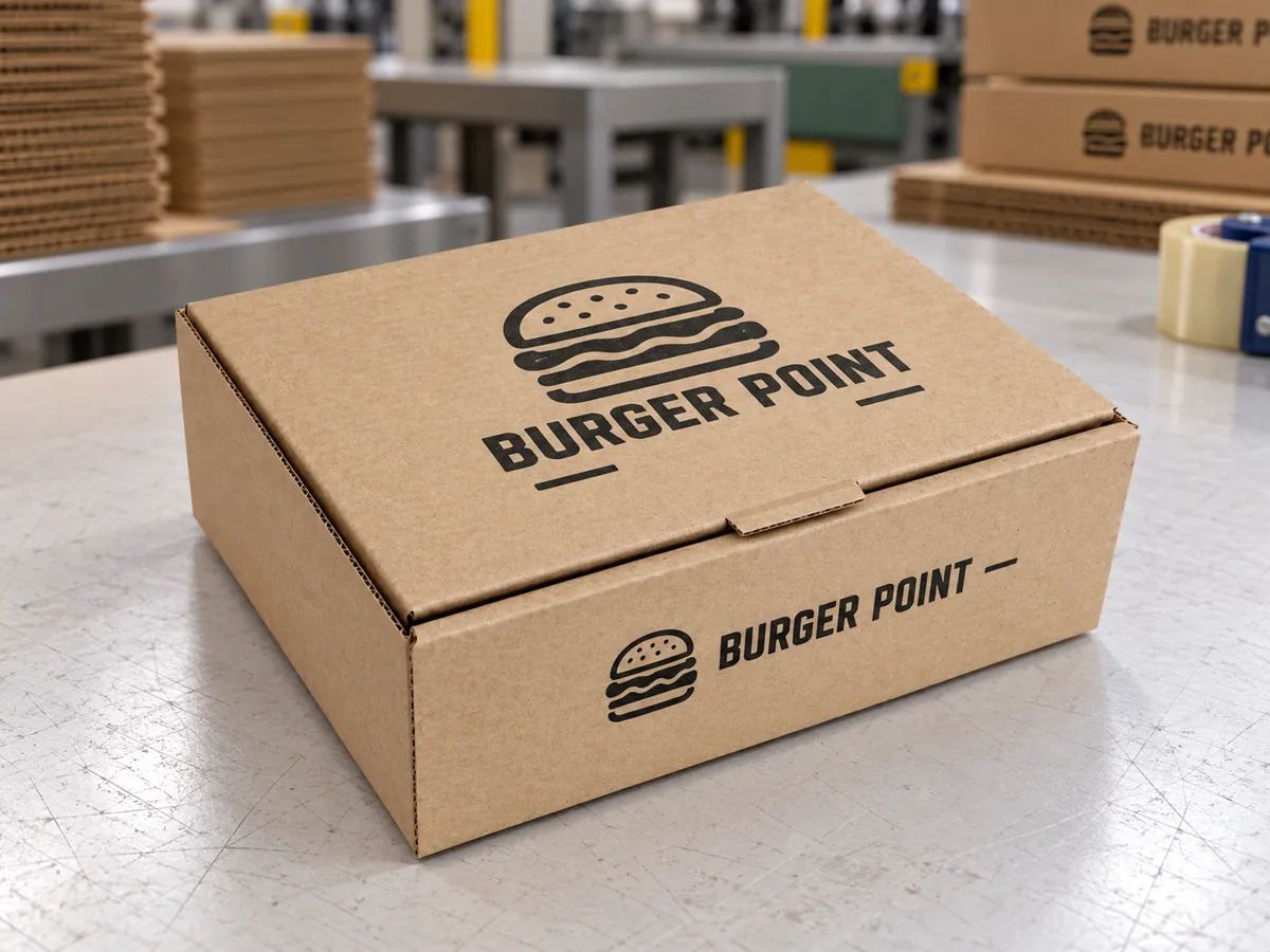 Caja para hamburguesa impresión a 1 color