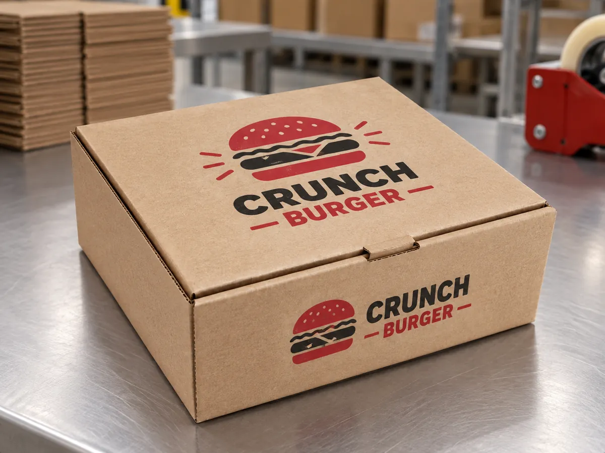 Caja para hamburguesa impresión a 2 colores