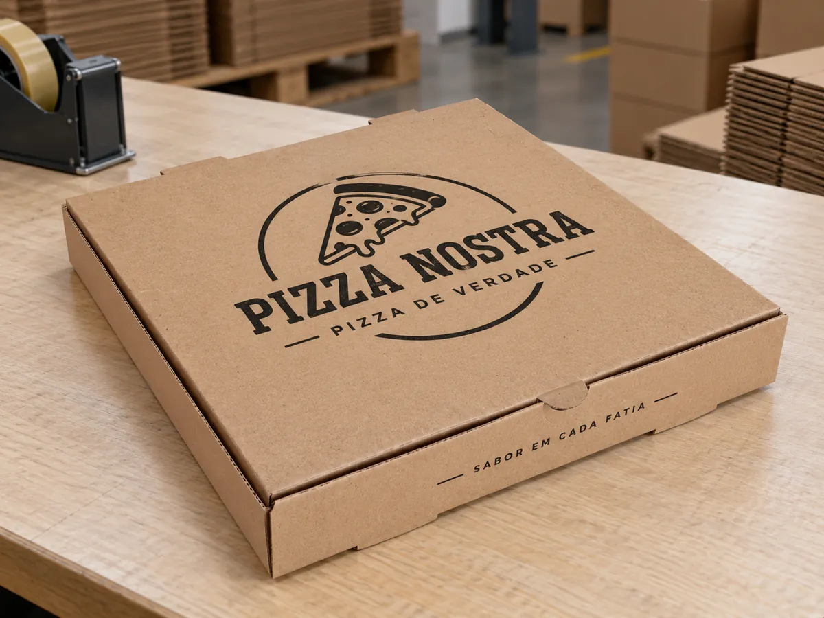 Caja de pizza impresión a 1 color