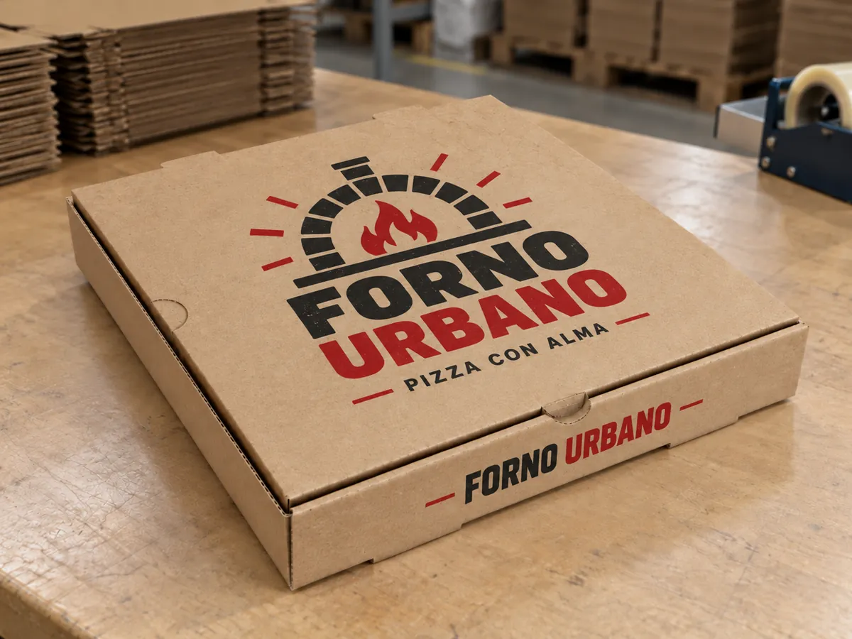 Caja de pizza impresión a 2 colores